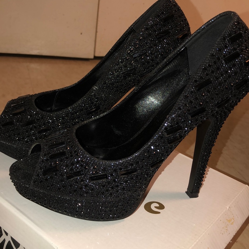 Black Sparkly Heels